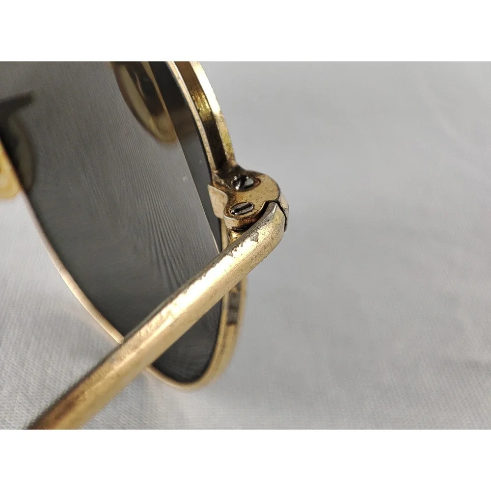 Vintage Randolph Engineering USA HGU-4/P Aviator Sunglasses Gold 52mm 5 1/2